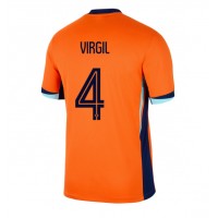 Camiseta Países Bajos Virgil van Dijk #4 Primera Equipación Eurocopa 2024 manga corta